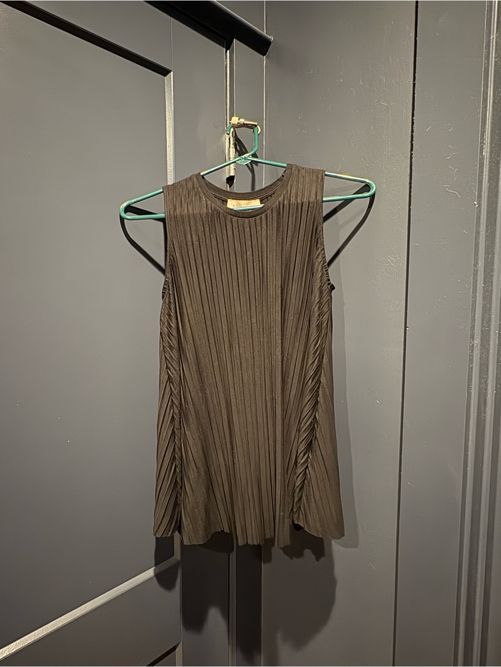 NWT Philosophy Black Pleated Sleeveless Tunic